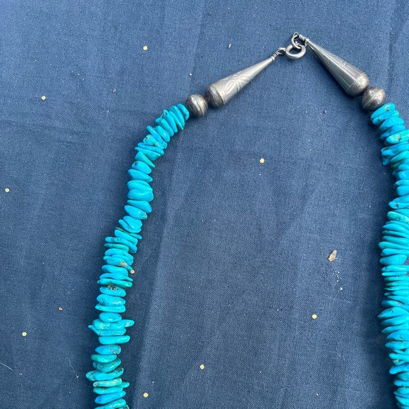 Turquoise and Sterling Silver necklace - Picture 7 of 13